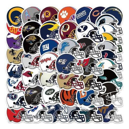 50pcs Rugby Helmets Stickers