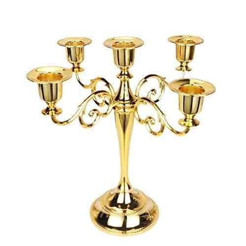 Lustre d'or classique à cinq bras - Élégance et luxe