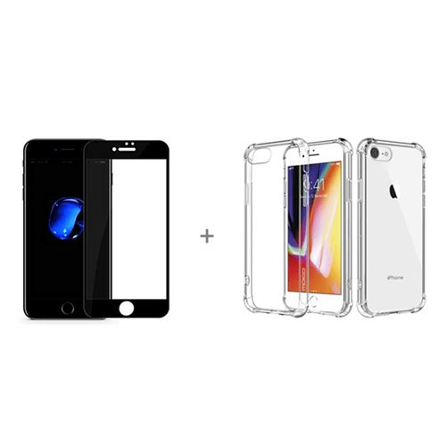 Coque Silicone Transparent pour iPhone 7/8 + Incassable pour iPhone 7/8