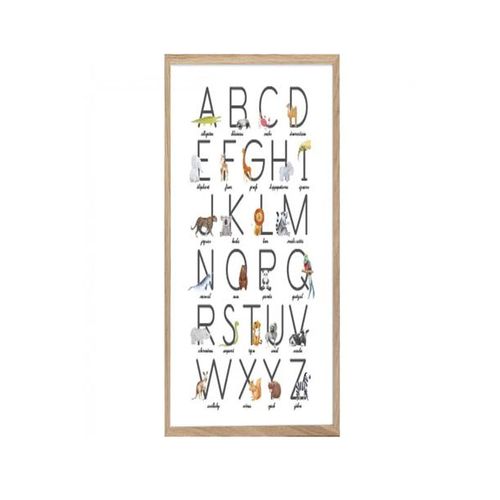 Cadre abécédaire en bois "Animaux