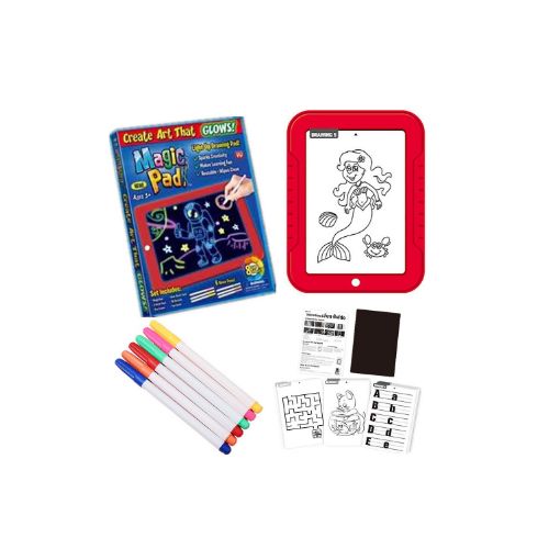 لوحة رسم مضيئة ثلاثية الأبعاد للأطفال لوحات كتابة إلكترونية لوحة مرسومة يدويا لوحة جرافيتي مضيئة ملونة مفكرة