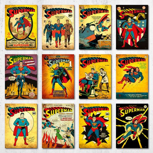 Dc Classic Comic Book Covers, Collection 4, 12 Poster A5
