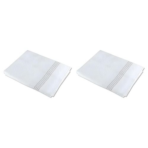 Serpillière - Microfibre - Nettoyage Efficace - Blanc 50x70cm - Lot de 2