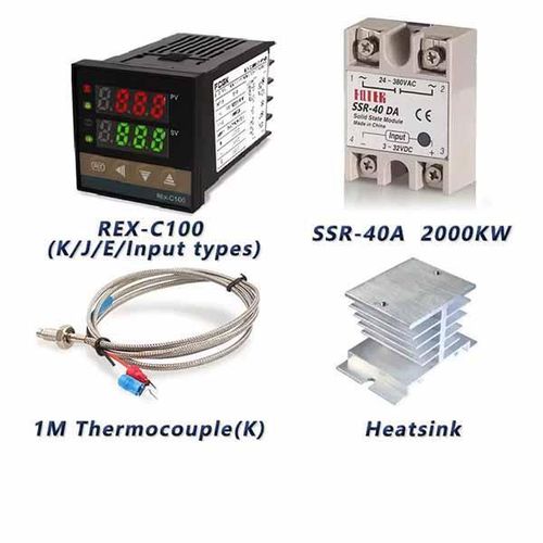 REX-C100 Thermostat numérique 220V PID + Relais Max.40A SSR + K Thermocouple