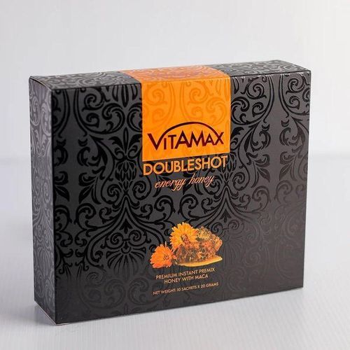 energetique VITMax Doubleshot - Miel Bio pour hommes avec polen d'abeille naturel et melange d'herbes 100 % pures, Plus Dure Plus Longue Duree, energie MAX puissance MAX