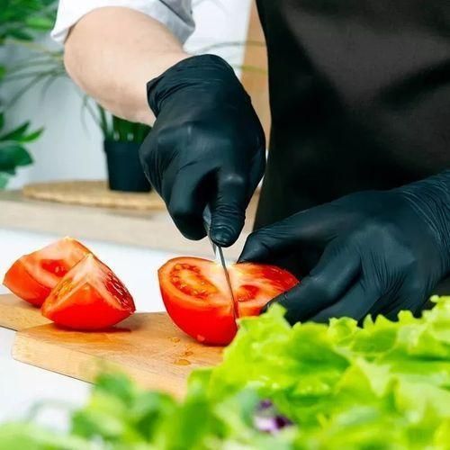 100 GANTS EN NITRILE NOIR taille L