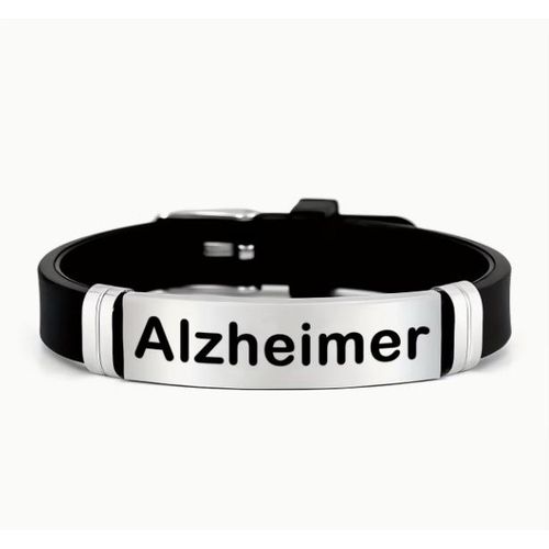 Bracelet en silicone et acier inoxydable ajustable pour hommes et femmes