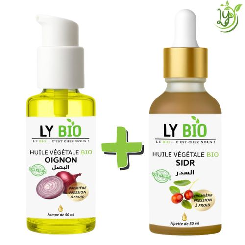 حزمة زيت البصل 50 مل - مضخة + زيت السدر 50 مل - قطارة