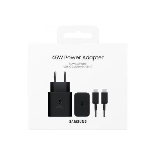 Adaptateur Secteur 45W PD Power Adapter avec Câble USB-C vers USB-C