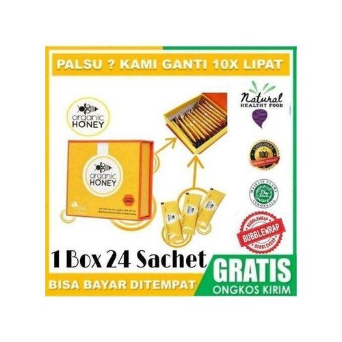 Promo // Organic RoyaI Honey // miel Natrel biologique infusé de gelée naturelle, de max d'abeille et d'herbes naturelles mélangées à 100 % (paquet de 24 sachets)