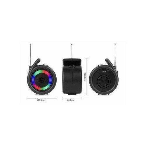 Enceinte Bluetooth Noire Lumineuse – Son Clair et Design Compact