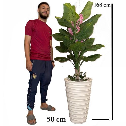 bananier Plante artificielle avec pot en polyster 168 cm
