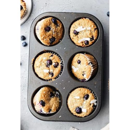 Pack 2 Moule à 6 Muffins, plaque de cuisson, antiadhésif, Muffin Shape