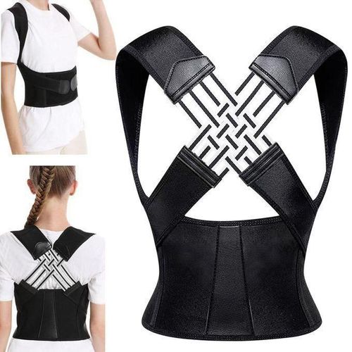Ceinture Correctrice de Posture Réglable, Correcteur de Dos Élastique pour Femmes et Hommes, Soutien Dorsal Confortable, Redresseur de Posture, Ceinture Ergonomique pour le Dos et les Épaules