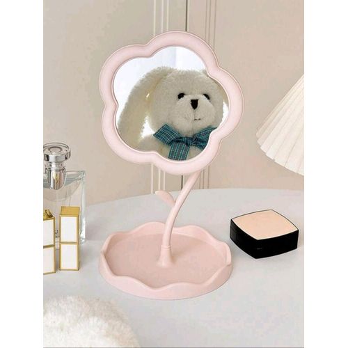 Miroir de maquillage en forme de fleur-rose