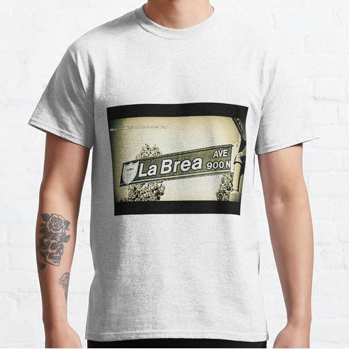 تي شيرت La Brea Avenue Inglewood CA من تصميم Mistah Wilson بلوفر H أبيض