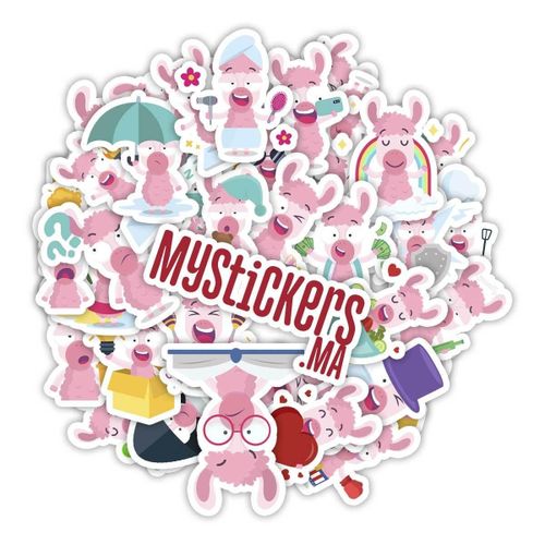 Pack de 34 stickers Alpaga HD UV
