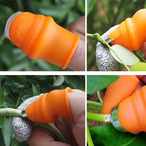 couteau à pouce en silicone et protège-doigts anti-coupure, Couteau de cueillette de fruits, de plantes, de jardinage, couper les plantes, les fruits, les légumes.