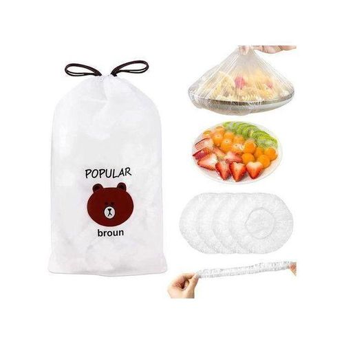 Lot de 100 sacs de conservation des aliment rutilisables lastiques a fermeture extensible