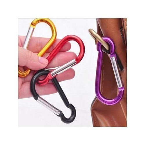 6 Mousquetons Aluminium Polyvalents aux Couleurs Vives