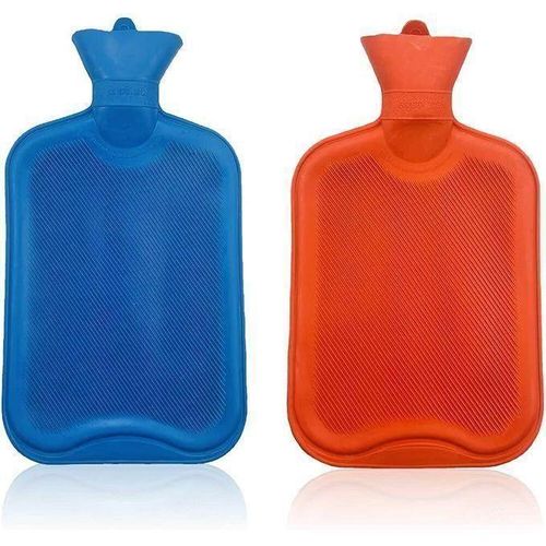 Kit de 2 Bouillottes eau chaude en caoutchouc bouteilles deau chaudecouleur alatoire