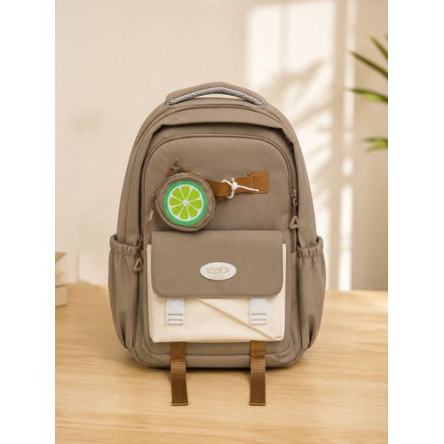 Sac à Dos Scolaire Grande Capacité – Cartable Tendance Multipoches, Léger et Résistant avec Porte-Monnaie Amovible – Noir