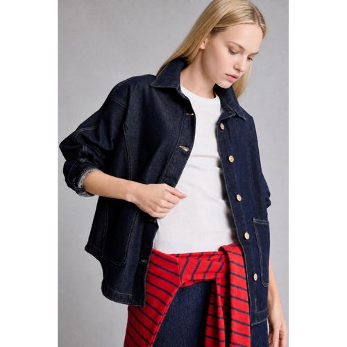 Veste en jean indigo oversize 100% coton