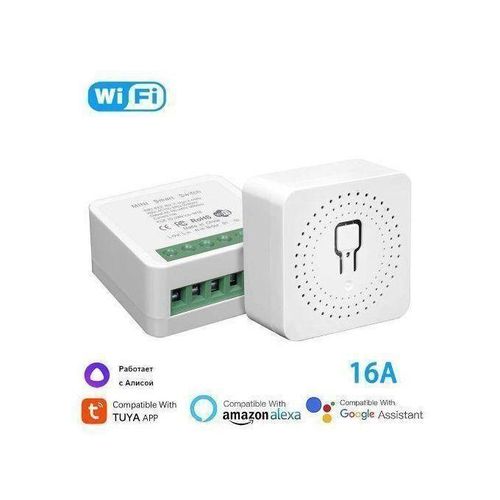 Mini interrupteur intelligent TUYA Home Lights DIY Contrôle bidirectionnel Temporisation 16A Marche avec Yandex Alice, Alexa, Assistant Google APPLICATION SmartLife
