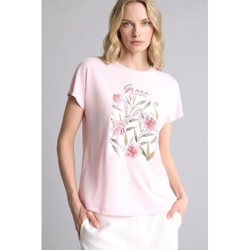 T-shirt à manches courtes Femme Rose clair