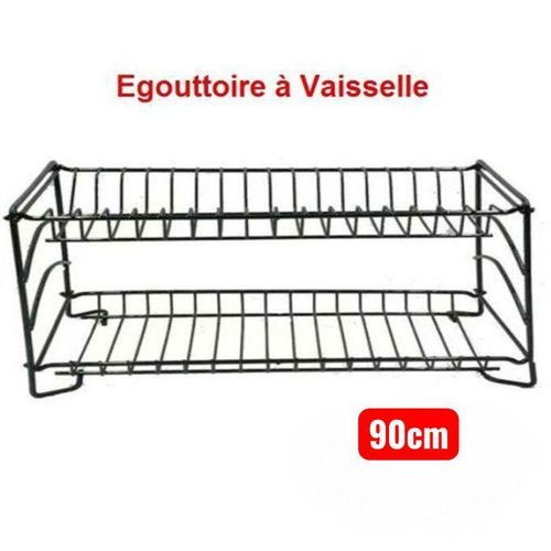 Égouttoir à Vaisselle Double Niveau 90 cm – Support Pratique et Robuste pour Cuisine