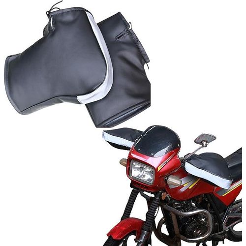 قفازات مقود للدراجات النارية والسكوتر والدراجات الكهربائية و سانيا مقاومة للماء والرياح – أغطية حرارية عاكسة للضوء لفصل الشتاء