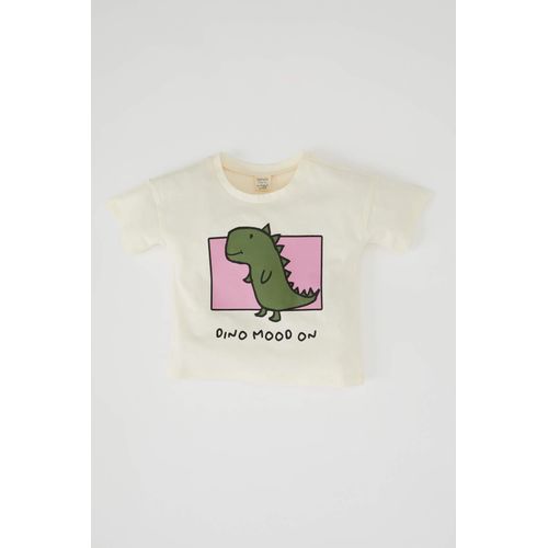 Regular Fit Short Sleeve Dinasour Printed T-Shirt