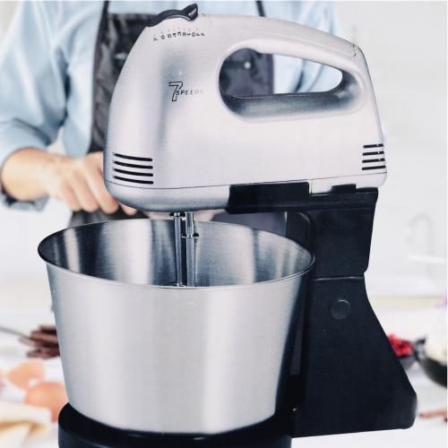 Robot Pétrin Pâtissier Multifonctions 7 vitesses Bol Inoxydable Batteur