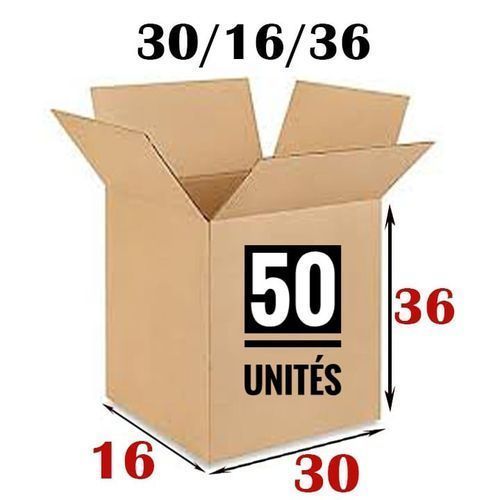 Carton jumia emballage 50 Piéces pour Vendeurs /36/30/16 cm Pour emballer vos poduit et les protéger