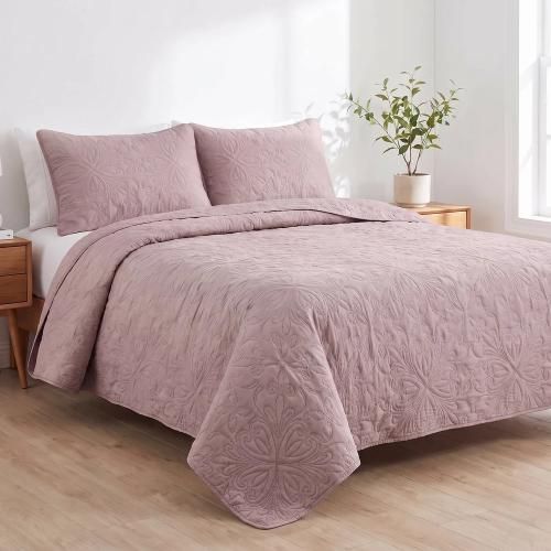 Boutis de Luxe pour Célébrer Votre Mariage - Violet - 2 Places - (220x240 cm)