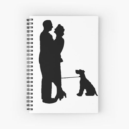 nick and nora silhouette Spiral Notebook Bloc note