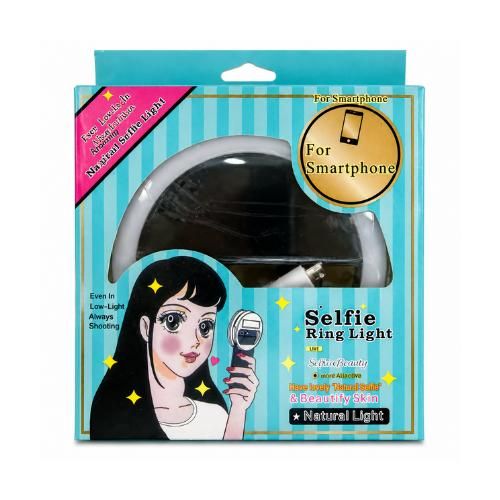 Selfie Ring Light LED pour Téléphone - Mini Anneau Lumineux Portable pour Photos, Vidéos et Maquillage