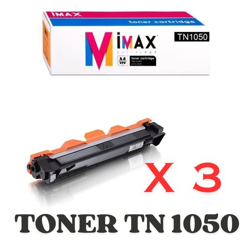 Pack Trois Toner pour imprimantes brother -TN1050 - 1.000 pages - Noir x3