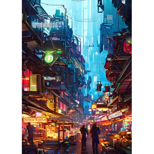 Cyberpunk market Poster Chambre Haute Qualité