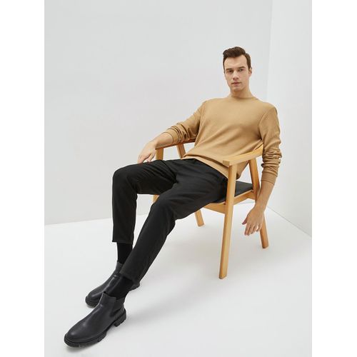 Sweat-shirt à Manches Longues Rayé pour Hommes Col Rond