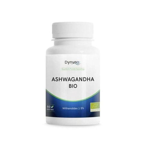 Ashwagandha BIO KSM-66 - Haute Concentration en Withanolides 5% - 60 Gélules Vegan - Soutien au Stress, Énergie et Sommeil - Complément Alimentaire Naturel - Plante Adaptogène