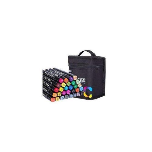 Professional Sketch Marker Pen - Boite de 30 couleurs - 2 tête (1mm rond, 6mm biseauté)