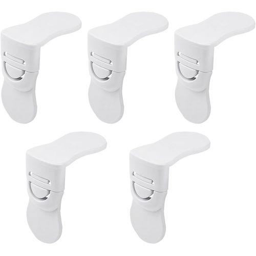 5 verrous d'angle droit pour tiroir, à pousser et verrouiller, sécurité enfant, ange gardien, anti-pincement, lot de 5 pièces