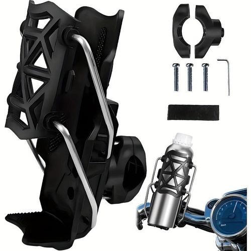 Support Bouteille Vélo & Moto Premium – Porte Gourde Antichoc 360° Ultra Stable – Fixation Guidon Sécurisée – Accessoire Indispensable Cycliste & Motard