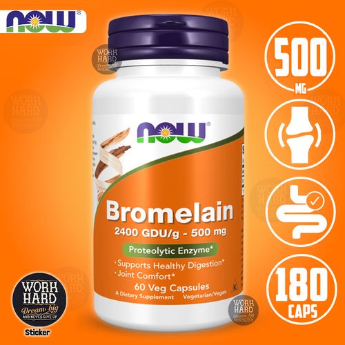 Bromelaine 500 mg,Enzymes protéolytiques naturelles 60 Gélules