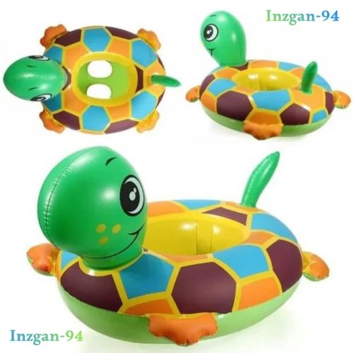 عوامة سباحة على شكل سلحفاة قابلة للنفخ للأطفال، ألعاب مائية