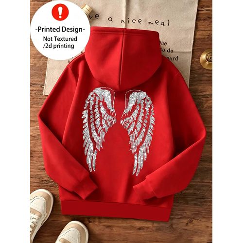 Sweat à capuche pour fille avec motif imprimé - Impression 2D non texturée - Nouvelle tendance mode 2026 pour les préadolescentes et les adolescentes, sweat à capuche noir