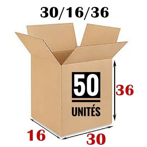 Carton jumia emballage 50 Piéces pour Vendeurs /36/30/16 cm Pour emballer vos poduit et les protéger
