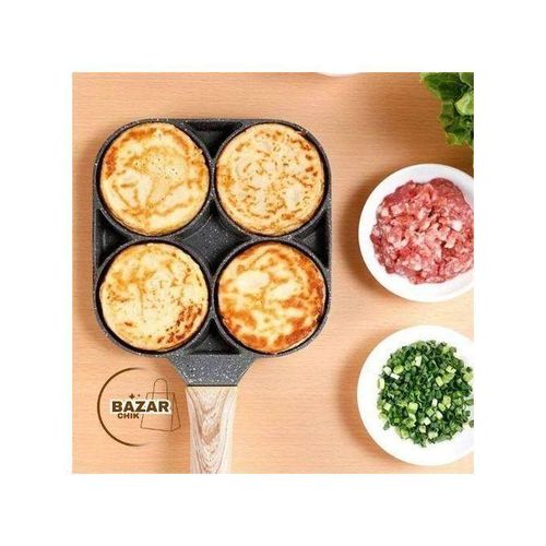 Poêle Multi-Moules 4 Compartiments – Noir Granité