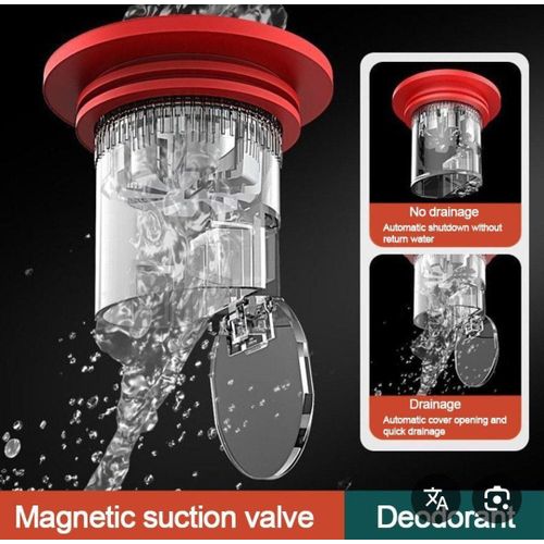 2PC Siphon de sol de salle de bain avec remplacement des vannes de vidange à sens unique Anti-retour, anti-odeur